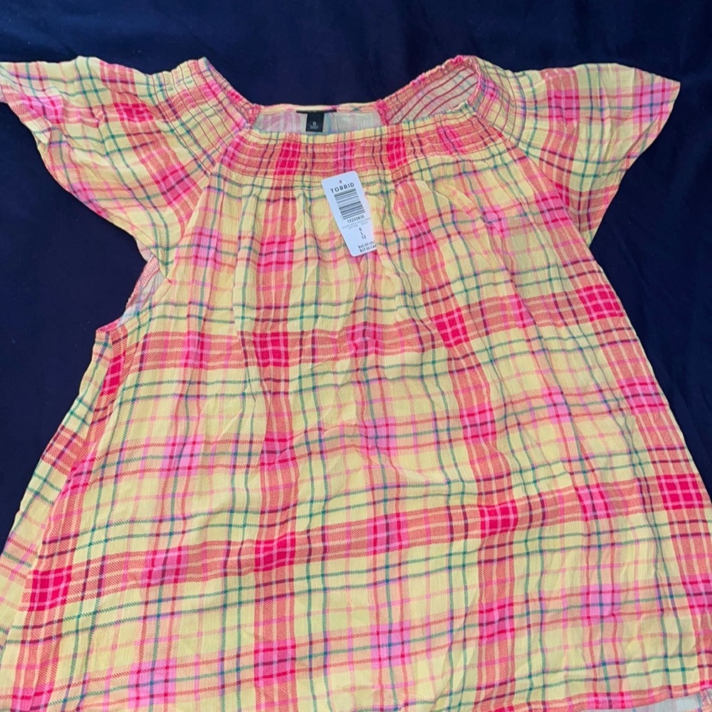 Torrid NWT Plaid Top